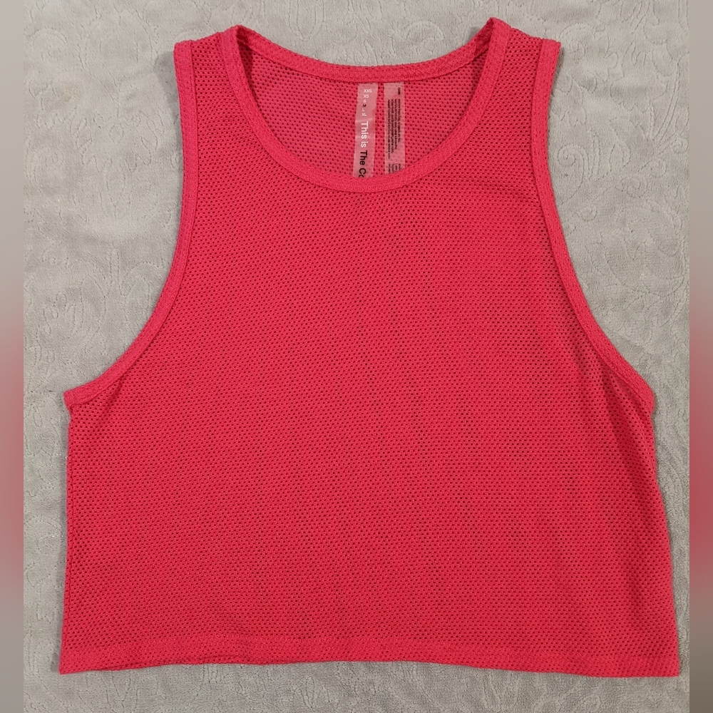 NWOT - Medium - Aritzia - The Constant - Margot Mesh Tank Top in Hot Pink